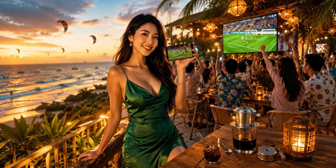 Cá cược bóng đá tại Mũi Né bên ly cà phê sáng đặc trưng người Việt
