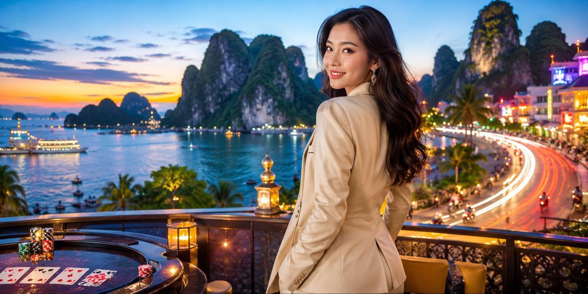 Người chơi bài trực tuyến trên điện thoại cạnh bãi biển Ninh Bình
